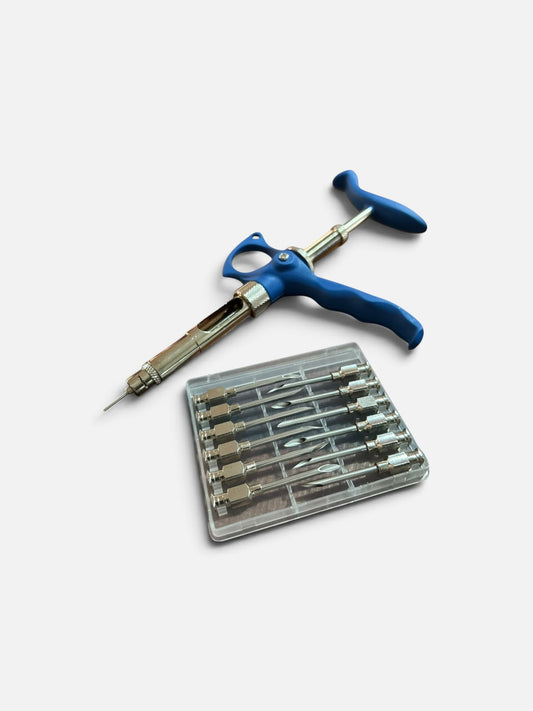 Jeringa Aplicadora Metálica + set de agujas