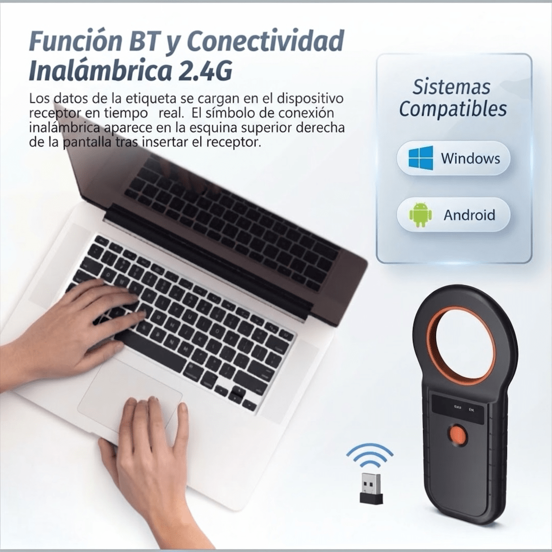 Lector digital portátil RFID - CHIP GANADERO